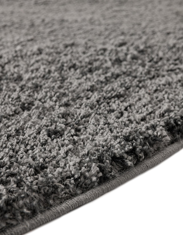 Smoke Gray 8' x 8' Soft Solid Shag Round Area Rug Thick Soft Touch Fluffy & Plush Shaggy Pile
