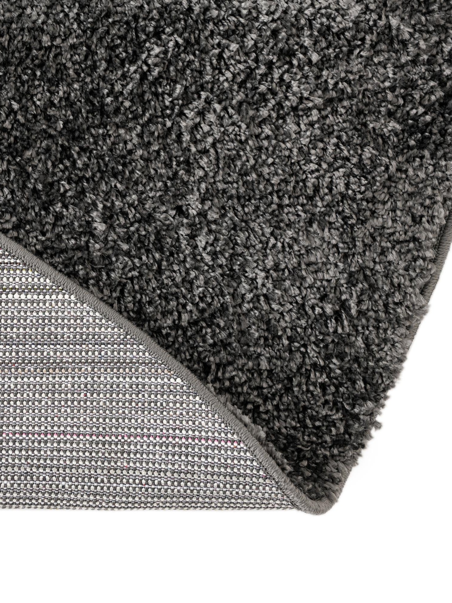 Smoke Gray 8' x 8' Soft Solid Shag Round Area Rug Thick Soft Touch Fluffy & Plush Shaggy Pile 100% Polypropylene Minimalist Carpet for Modern Home Interiors for Sale at Rug Engine