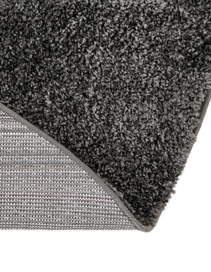 Smoke Gray 8' x 8' Soft Solid Shag Round Area Rug Thick Soft Touch Fluffy & Plush Shaggy Pile