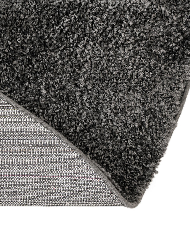 Smoke Gray 8' x 8' Soft Solid Shag Round Area Rug Thick Soft Touch Fluffy & Plush Shaggy Pile