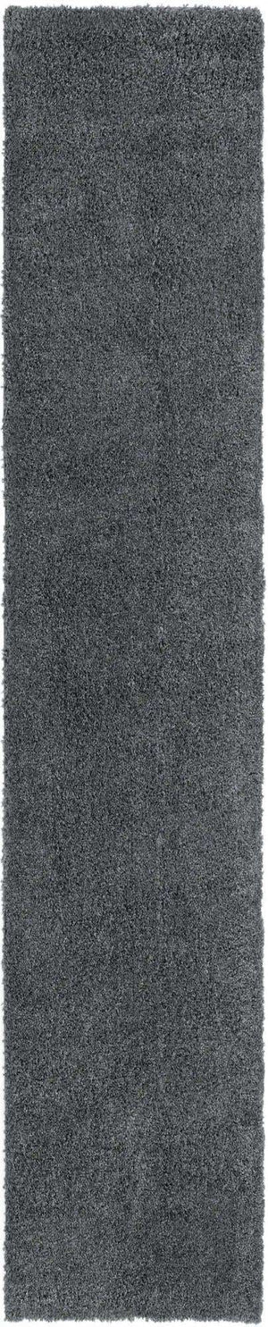 Smoke Gray 2' 7 x 13' 1 Soft Solid Shag Runner Area Rug Thick Soft Touch Fluffy & Plush Shaggy Pile