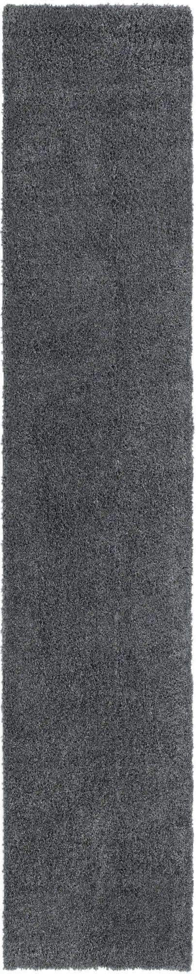 Smoke Gray 2' 7 x 13' 1 Soft Solid Shag Runner Area Rug Thick Soft Touch Fluffy & Plush Shaggy Pile