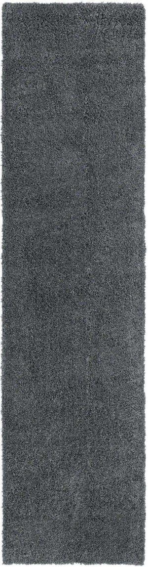 Smoke Gray 2' 7 x 10' Soft Solid Shag Runner Area Rug Thick Soft Touch Fluffy & Plush Shaggy Pile