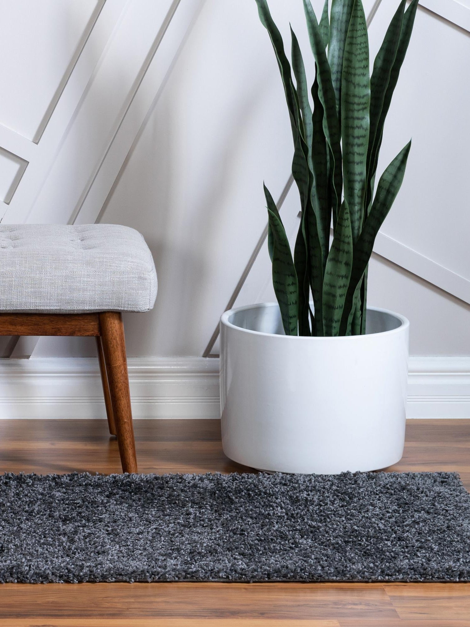 Smoke Gray 2' x 6' 9 Soft Solid Shag Runner Area Rug Thick Soft Touch Fluffy & Plush Shaggy Pile 100% Polypropylene Minimalist Carpet for Modern Home Interiors for Sale at Rug Engine