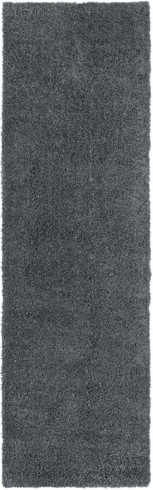 Smoke Gray 2' x 6' 9 Soft Solid Shag Runner Area Rug Thick Soft Touch Fluffy & Plush Shaggy Pile