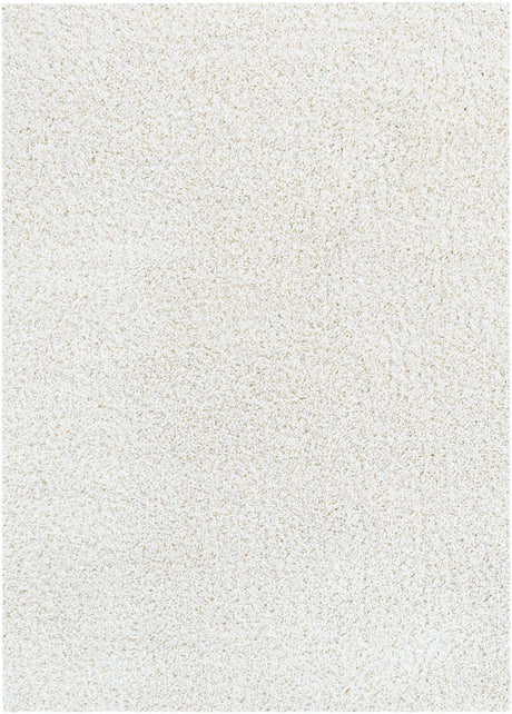 White 8' x 11' Soft Solid Shag Rectangle Area Rug Thick Soft Touch Fluffy & Plush Shaggy Pile