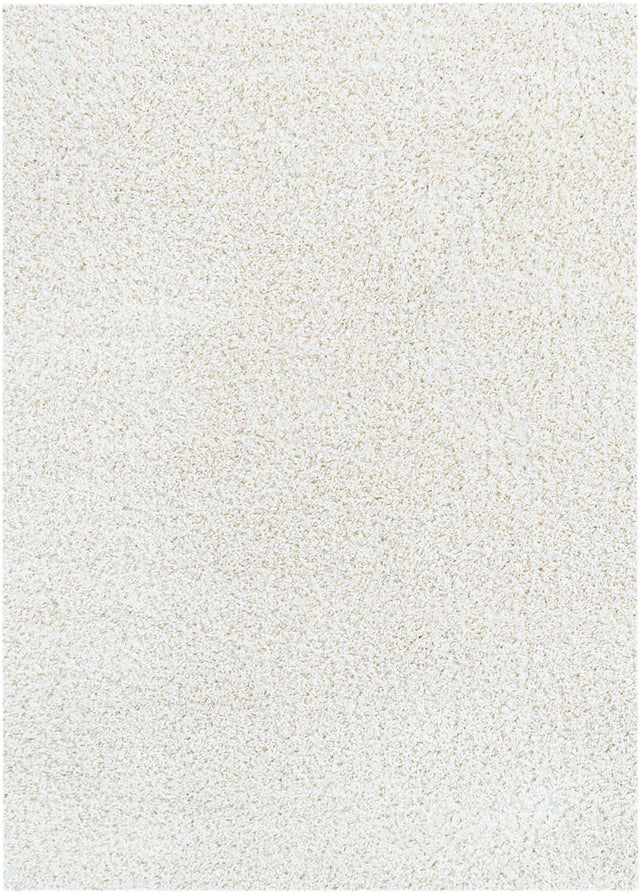White 8' x 11' Soft Solid Shag Rectangle Area Rug Thick Soft Touch Fluffy & Plush Shaggy Pile
