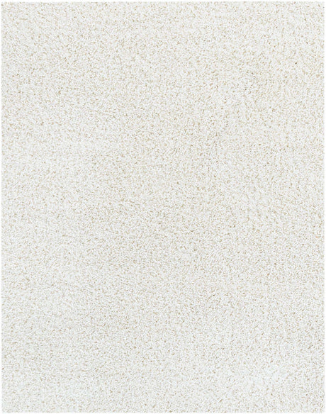 White 8' x 10' Soft Solid Shag Rectangle Area Rug Thick Soft Touch Fluffy & Plush Shaggy Pile