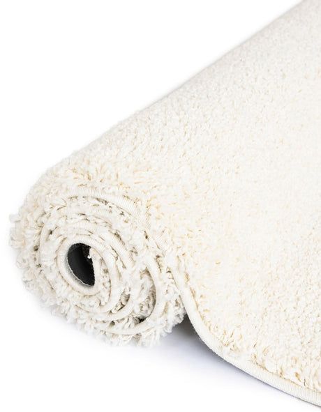 White 5' 1 x 8' Soft Solid Shag Rectangle Area Rug Thick Soft Touch Fluffy & Plush Shaggy Pile