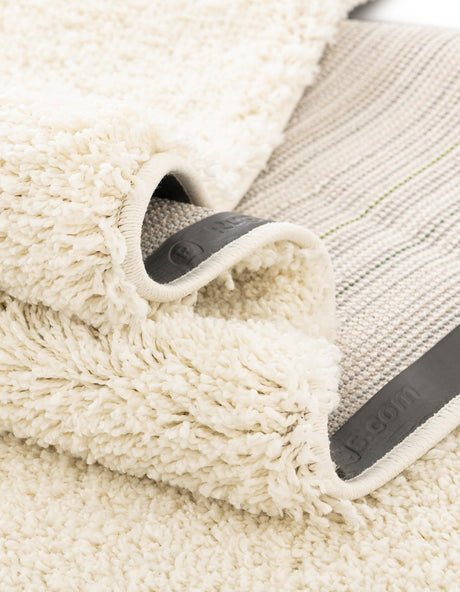 White 5' 1 x 8' Soft Solid Shag Rectangle Area Rug Thick Soft Touch Fluffy & Plush Shaggy Pile 100% Polypropylene Minimalist Carpet for Modern Home Interiors for Sale at Rug Engine