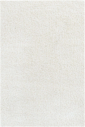 White 4' 1 x 6' 1 Soft Solid Shag Rectangle Area Rug Thick Soft Touch Fluffy & Plush Shaggy Pile