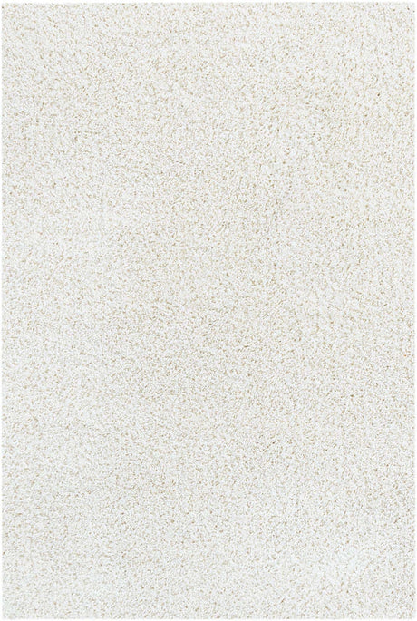 White 4' 1 x 6' 1 Soft Solid Shag Rectangle Area Rug Thick Soft Touch Fluffy & Plush Shaggy Pile