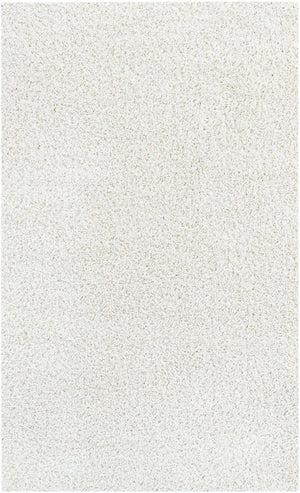 White 3' 3 x 5' 3 Soft Solid Shag Rectangle Area Rug Thick Soft Touch Fluffy & Plush Shaggy Pile