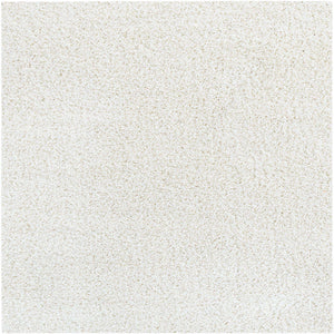 White 8' x 8' Soft Solid Shag Square Area Rug Thick Soft Touch Fluffy & Plush Shaggy Pile