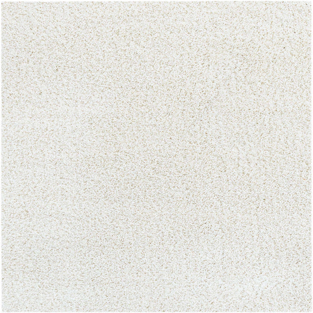 White 8' x 8' Soft Solid Shag Square Area Rug Thick Soft Touch Fluffy & Plush Shaggy Pile
