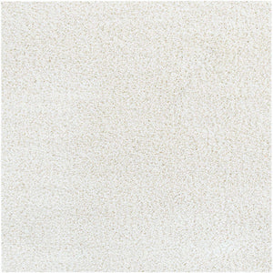 White 4' 1 x 4' 1 Soft Solid Shag Square Area Rug Thick Soft Touch Fluffy & Plush Shaggy Pile