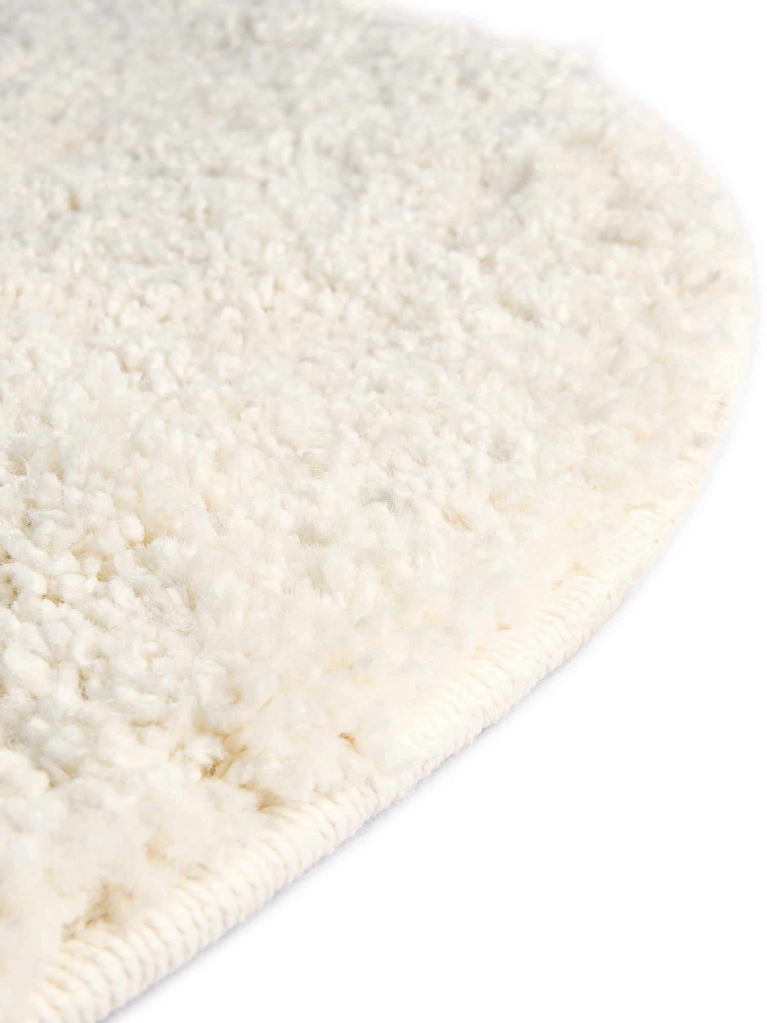 White 3' 3 x 3' 3 Soft Solid Shag Round Area Rug Thick Soft Touch Fluffy & Plush Shaggy Pile 100% Polypropylene Minimalist Carpet for Modern Home Interiors for Sale at Rug Engine