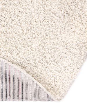 White 3' 3 x 3' 3 Soft Solid Shag Round Area Rug Thick Soft Touch Fluffy & Plush Shaggy Pile