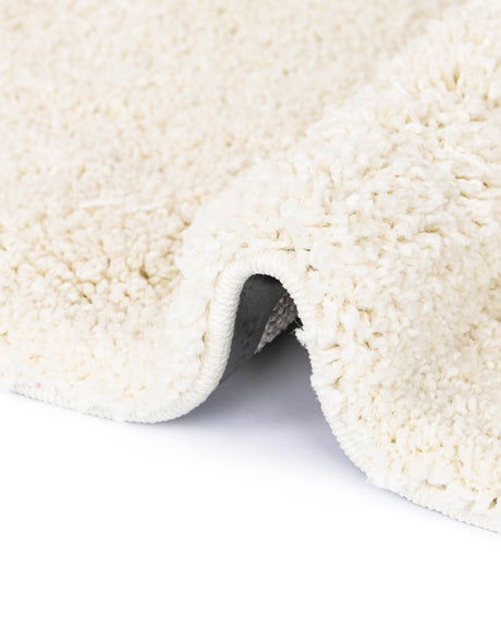 White 8' x 8' Soft Solid Shag Round Area Rug Thick Soft Touch Fluffy & Plush Shaggy Pile 100% Polypropylene Minimalist Carpet for Modern Home Interiors for Sale at Rug Engine