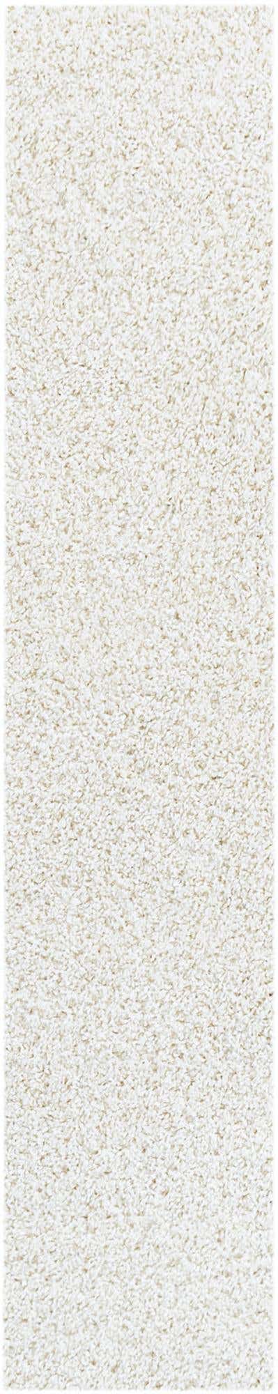 White 2' 7 x 13' 1 Soft Solid Shag Runner Area Rug Thick Soft Touch Fluffy & Plush Shaggy Pile