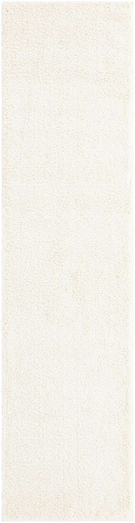 White 2' 7 x 10' Soft Solid Shag Runner Area Rug Thick Soft Touch Fluffy & Plush Shaggy Pile