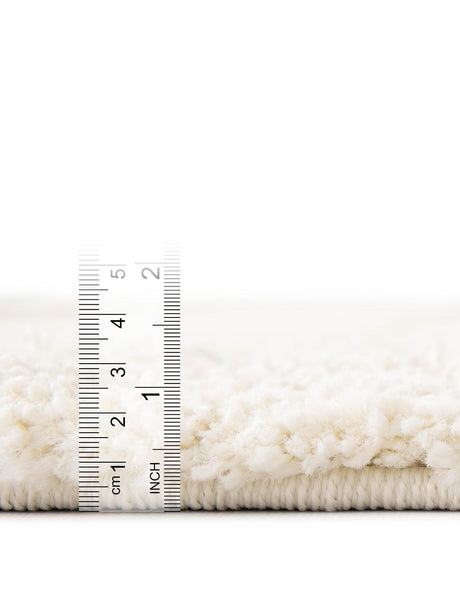 White 2' 7 x 12' Soft Solid Shag Runner Area Rug Thick Soft Touch Fluffy & Plush Shaggy Pile 100% Polypropylene Minimalist Carpet for Modern Home Interiors for Sale at Rug Engine