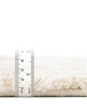 White 2' x 4' 1 Soft Solid Shag Runner Area Rug Thick Soft Touch Fluffy & Plush Shaggy Pile