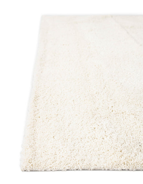 White 2' 7 x 12' Soft Solid Shag Runner Area Rug Thick Soft Touch Fluffy & Plush Shaggy Pile 100% Polypropylene Minimalist Carpet for Modern Home Interiors for Sale at Rug Engine