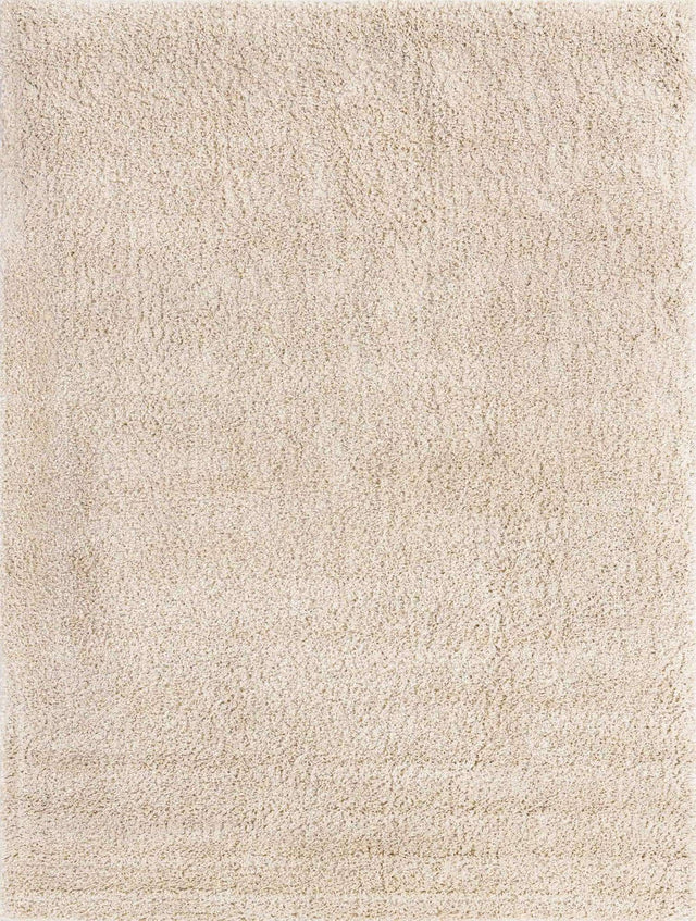 Oatmeal Beige 9' 10 x 13' Soft Solid Shag Rectangle Area Rug Thick Soft Touch Fluffy & Plush Shaggy Pile