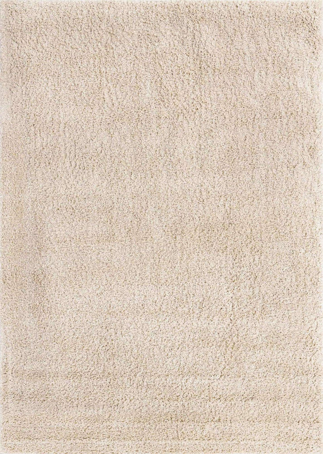 Oatmeal Beige 7' 10 x 11' Soft Solid Shag Rectangle Area Rug Thick Soft Touch Fluffy & Plush Shaggy Pile