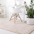 Oatmeal Beige 6' 1 x 9' Soft Solid Shag Rectangle Area Rug Thick Soft Touch Fluffy & Plush Shaggy Pile