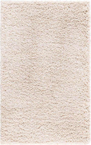 Oatmeal Beige 3' 3 x 5' 3 Soft Solid Shag Rectangle Area Rug Thick Soft Touch Fluffy & Plush Shaggy Pile