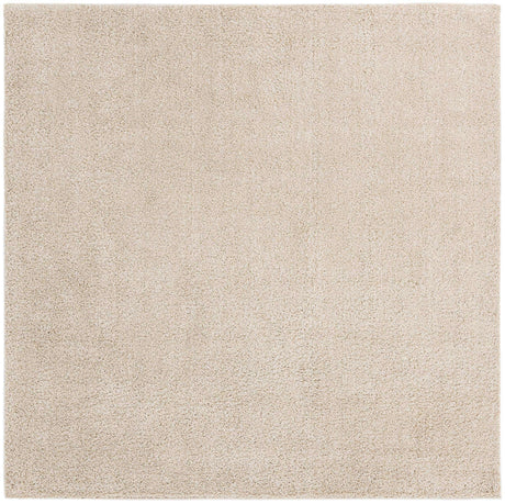 Oatmeal Beige 7' 10 x 7' 10 Soft Solid Shag Square Area Rug Thick Soft Touch Fluffy & Plush Shaggy Pile