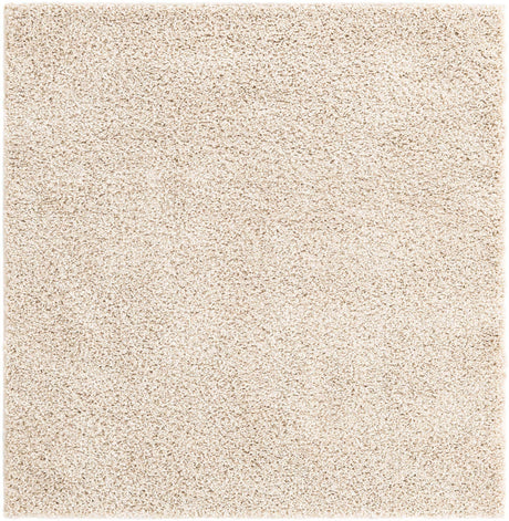 Oatmeal Beige 4' 1 x 4' 1 Soft Solid Shag Square Area Rug Thick Soft Touch Fluffy & Plush Shaggy Pile