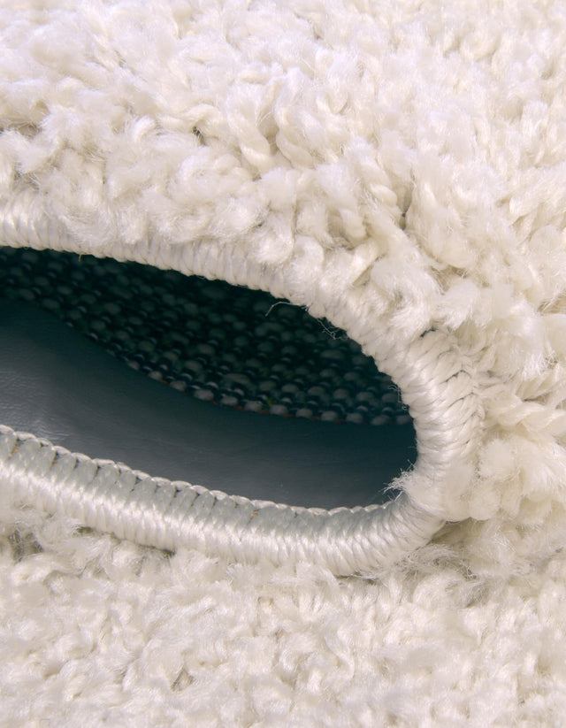 Oatmeal Beige 7' 1 x 7' 1 Soft Solid Shag Round Area Rug Thick Soft Touch Fluffy & Plush Shaggy Pile