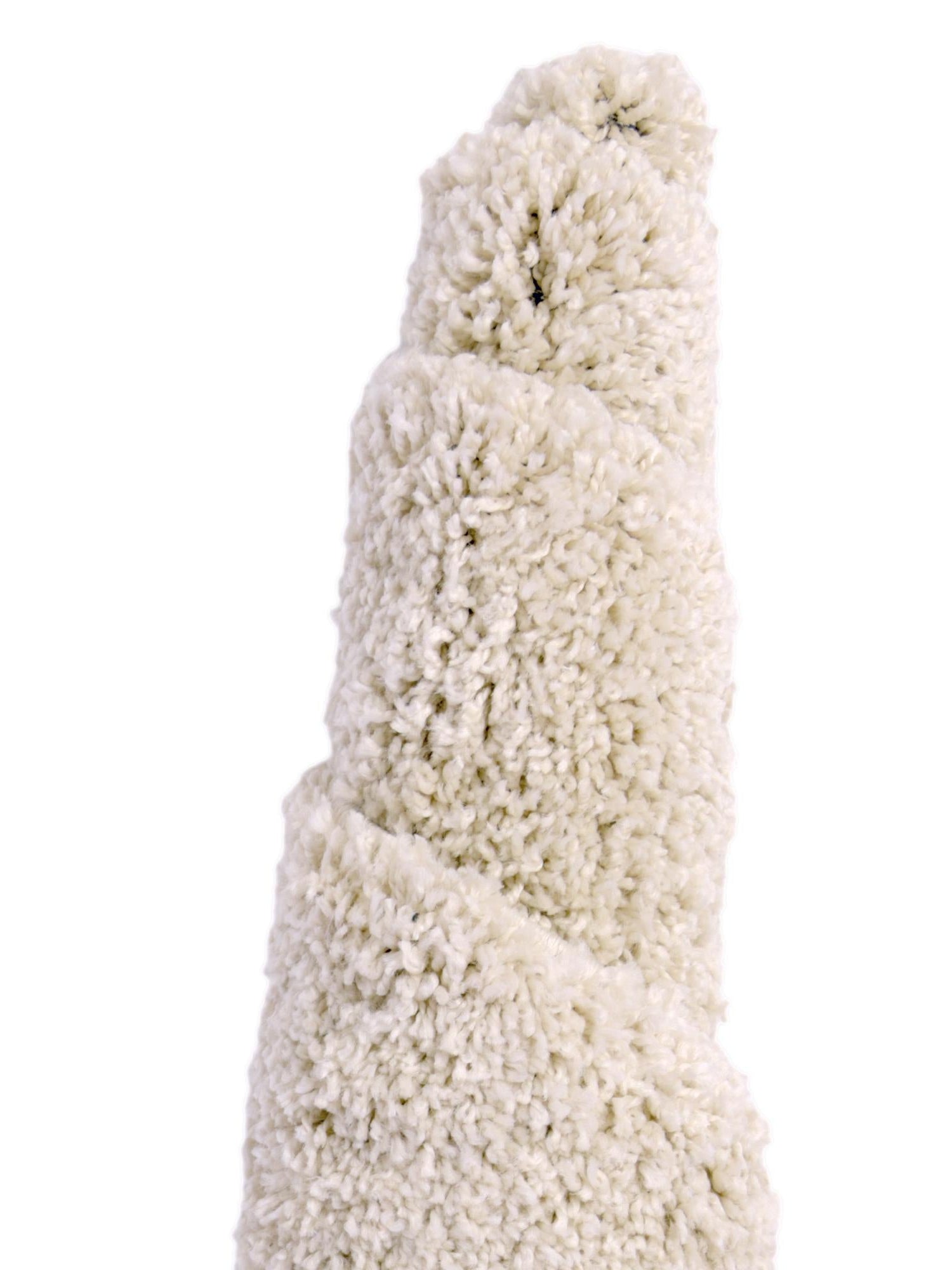 Oatmeal Beige 6' 1 x 6' 1 Soft Solid Shag Round Area Rug Thick Soft Touch Fluffy & Plush Shaggy Pile 100% Polypropylene Minimalist Carpet for Modern Home Interiors for Sale at Rug Engine