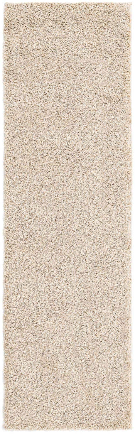 Oatmeal Beige 2' x 6' 7 Soft Solid Shag Runner Area Rug Thick Soft Touch Fluffy & Plush Shaggy Pile
