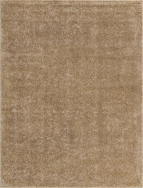 Khaki 9' 10 x 13' Soft Solid Shag Rectangle Area Rug Thick Soft Touch Fluffy & Plush Shaggy Pile