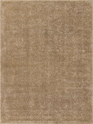 Khaki 9' x 12' Soft Solid Shag Rectangle Area Rug Thick Soft Touch Fluffy & Plush Shaggy Pile