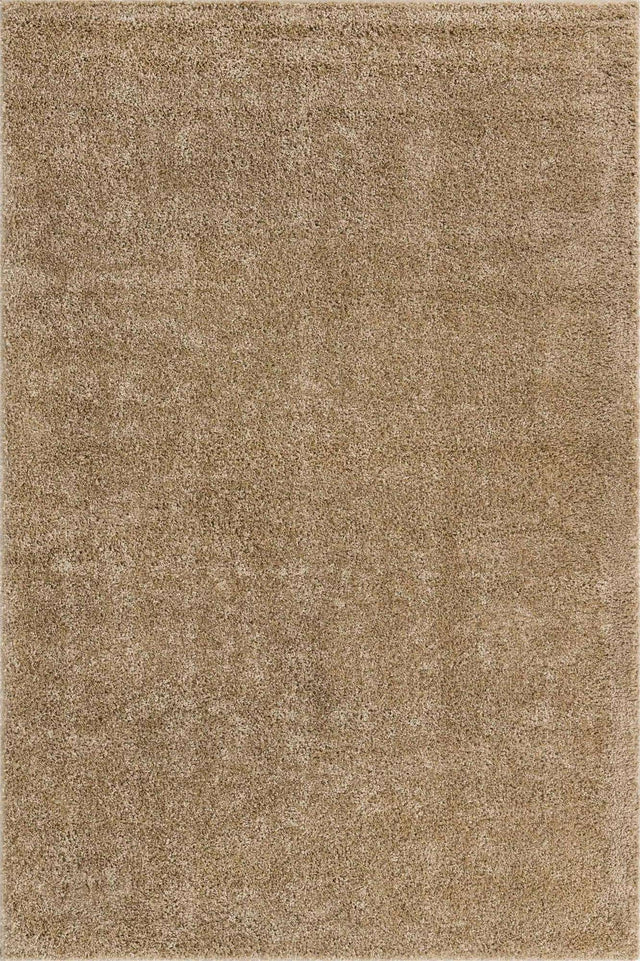 Khaki 6' 1 x 9' Soft Solid Shag Rectangle Area Rug Thick Soft Touch Fluffy & Plush Shaggy Pile