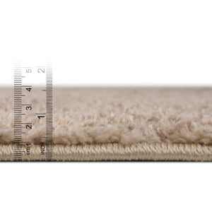 Khaki 6' 1 x 9' Soft Solid Shag Rectangle Area Rug Thick Soft Touch Fluffy & Plush Shaggy Pile