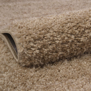 Khaki 6' 1 x 9' Soft Solid Shag Rectangle Area Rug Thick Soft Touch Fluffy & Plush Shaggy Pile