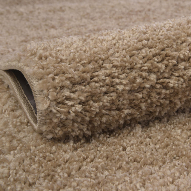 Khaki 6' 1 x 9' Soft Solid Shag Rectangle Area Rug Thick Soft Touch Fluffy & Plush Shaggy Pile