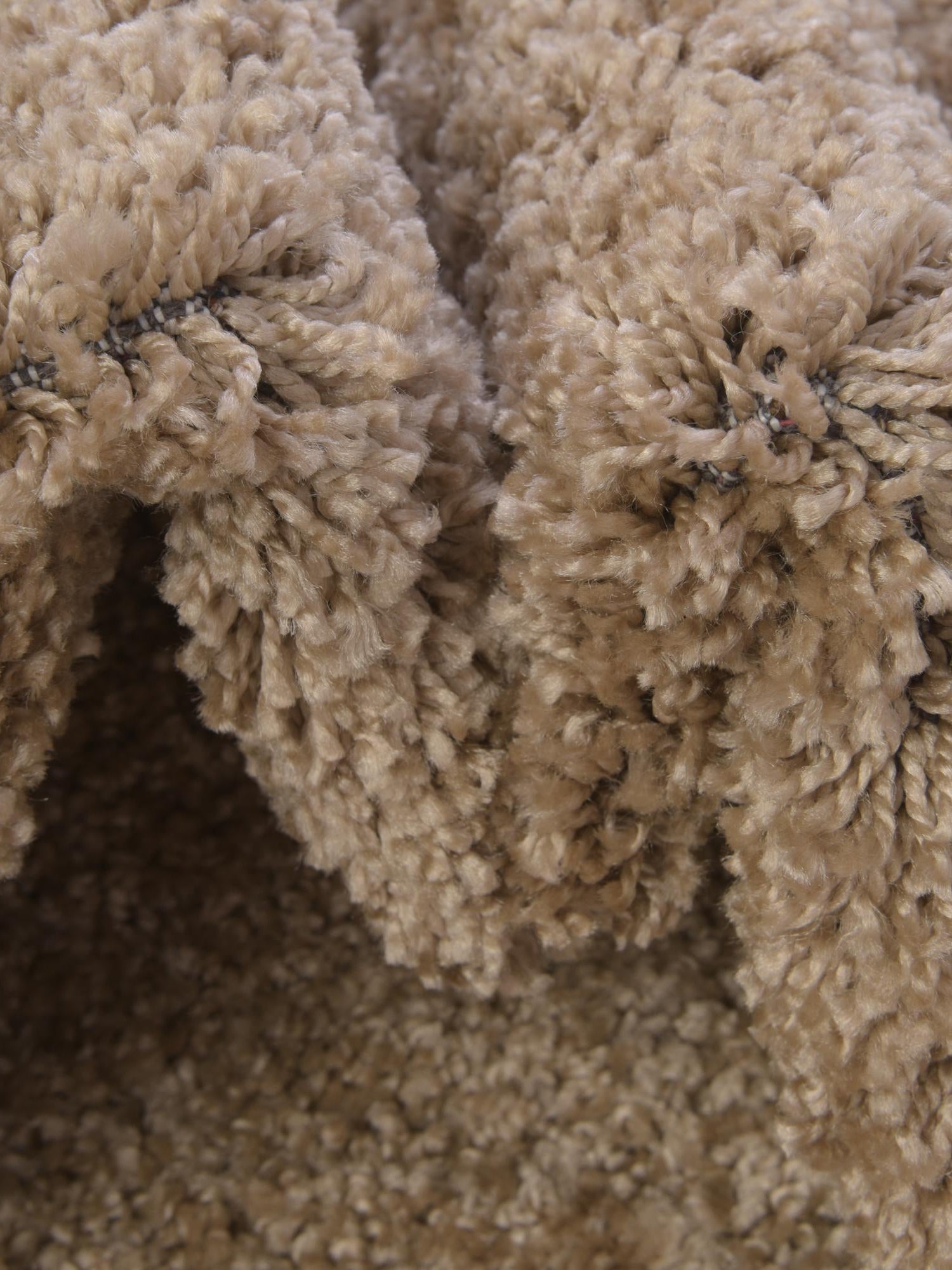 Khaki 2' x 3' 1 Soft Solid Shag Rectangle Area Rug Thick Soft Touch Fluffy & Plush Shaggy Pile 100% Polypropylene Minimalist Carpet for Modern Home Interiors for Sale at Rug Engine