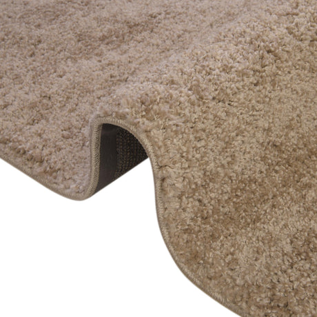 Khaki 8' x 11' Soft Solid Shag Rectangle Area Rug Thick Soft Touch Fluffy & Plush Shaggy Pile 100% Polypropylene Minimalist Carpet for Modern Home Interiors for Sale at Rug Engine
