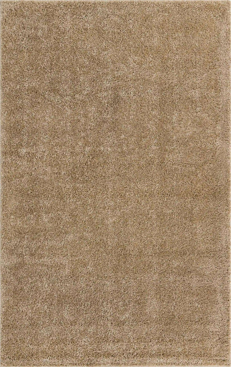 Khaki 5' 1 x 8' Soft Solid Shag Rectangle Area Rug Thick Soft Touch Fluffy & Plush Shaggy Pile