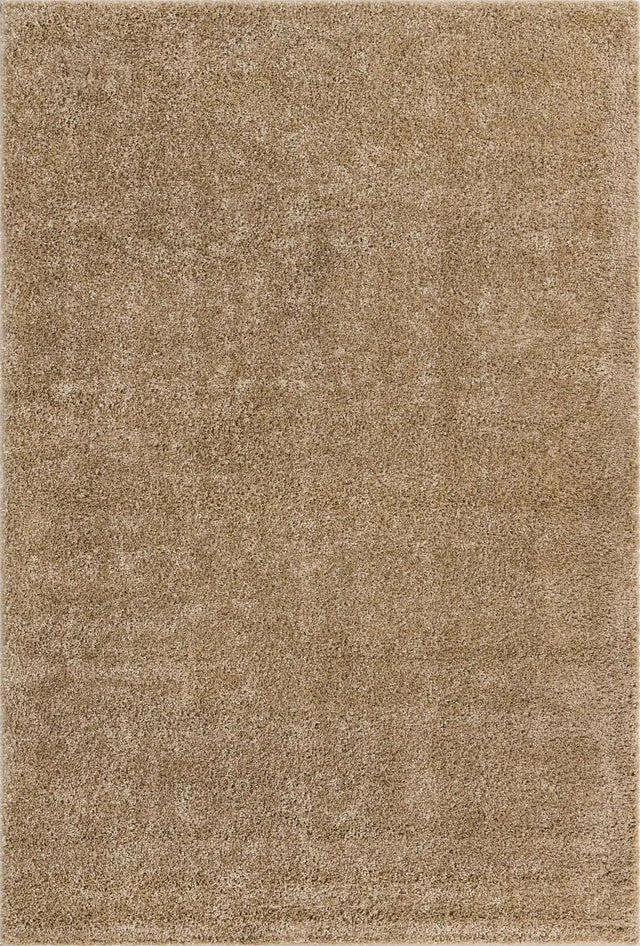 Khaki 3' 3 x 5' 3 Soft Solid Shag Rectangle Area Rug Thick Soft Touch Fluffy & Plush Shaggy Pile