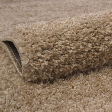 Khaki 5' 1 x 5' 1 Soft Solid Shag Square Area Rug Thick Soft Touch Fluffy & Plush Shaggy Pile 100% Polypropylene Minimalist Carpet for Modern Home Interiors for Sale at Rug Engine