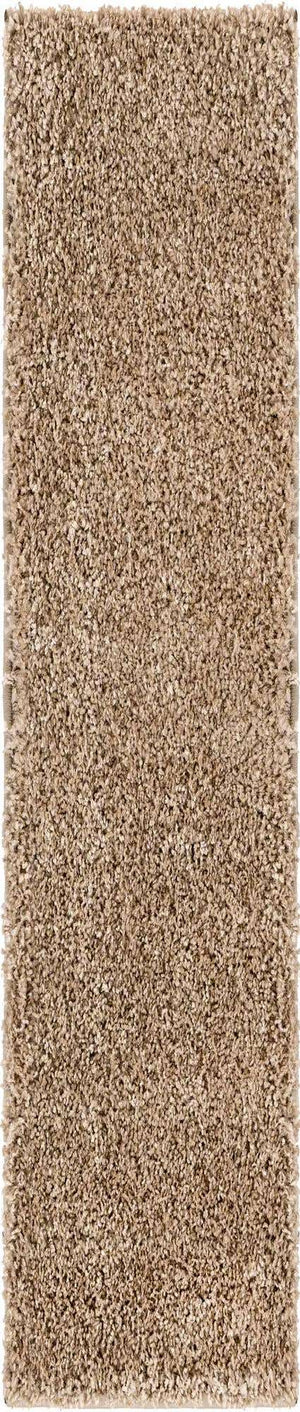 Khaki 2' 7 x 13' 1 Soft Solid Shag Runner Area Rug Thick Soft Touch Fluffy & Plush Shaggy Pile