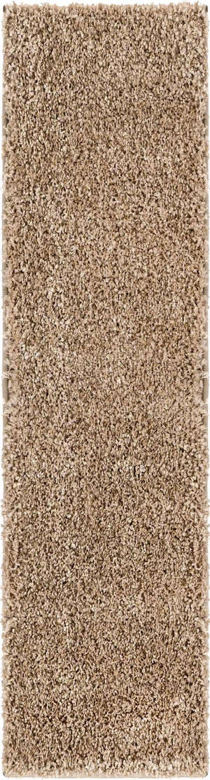 Khaki 2' 7 x 10' Soft Solid Shag Runner Area Rug Thick Soft Touch Fluffy & Plush Shaggy Pile